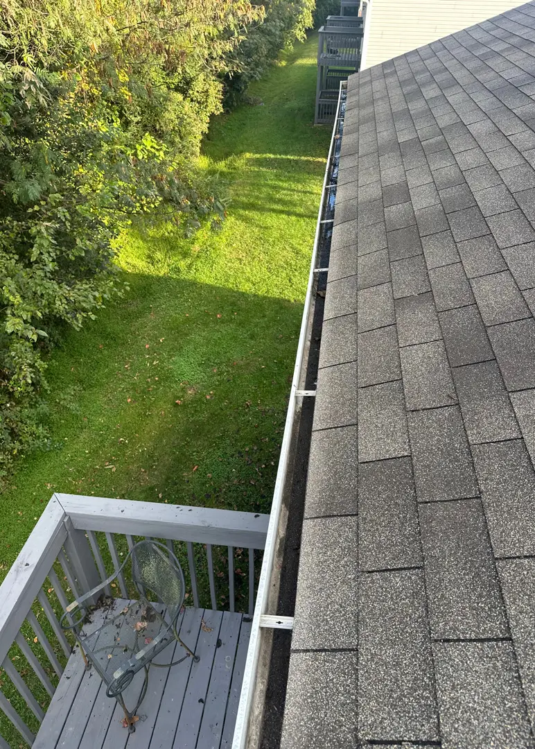 Clean gutter system after debris removal